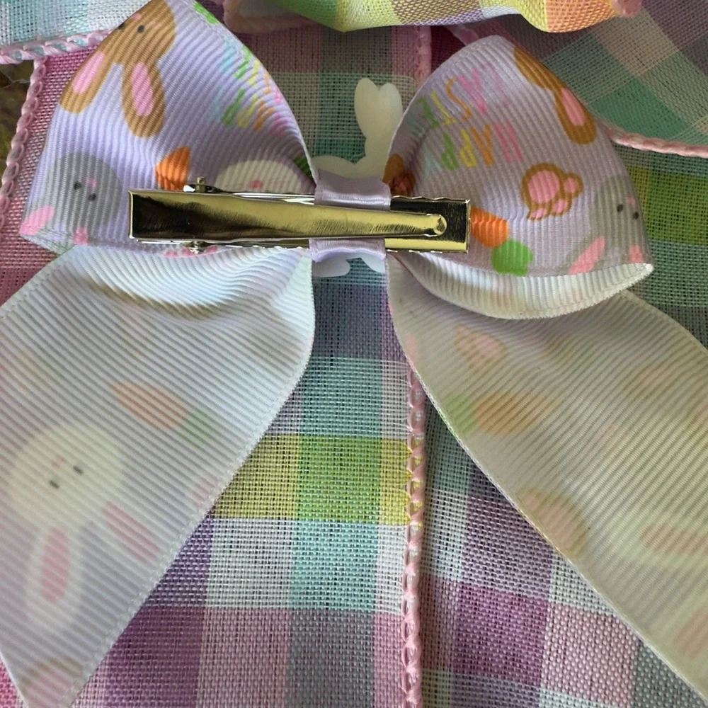 Bunny Hair Bow Pastel Spring Kids Clip 3/$15✨